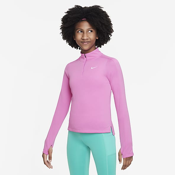 Pink long sleeve nike shirt outlet